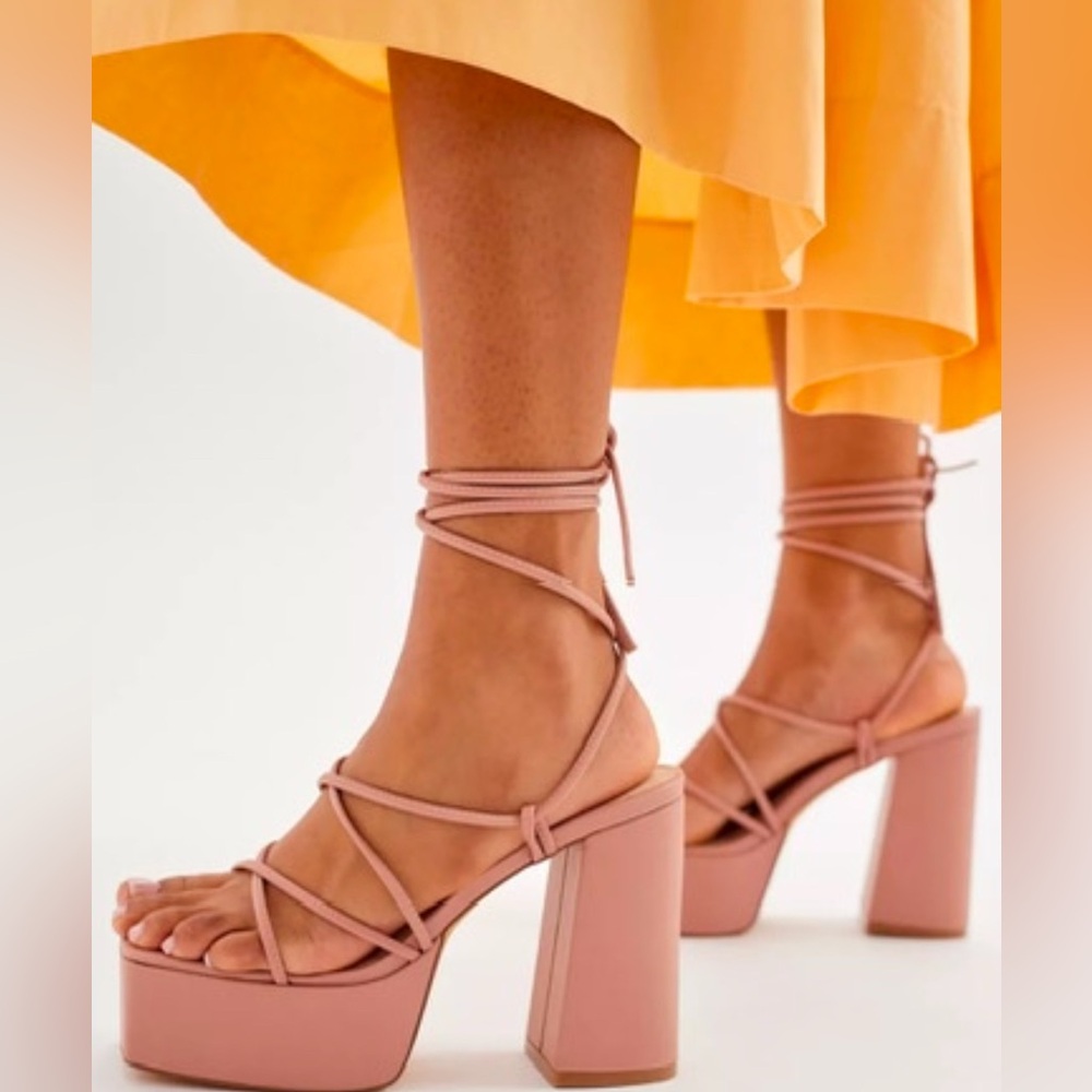 Urban Outfitters Pink Strappy Heels